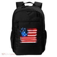 Painted American Flag Hand Print Backpack thumb 0