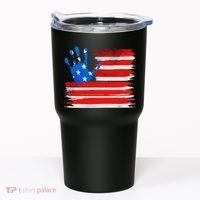 Painted American Flag Hand Print Tumbler thumb 0
