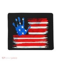 Painted American Flag Hand Print Mousepad thumb 0