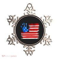 Painted American Flag Hand Print Ornament thumb 0