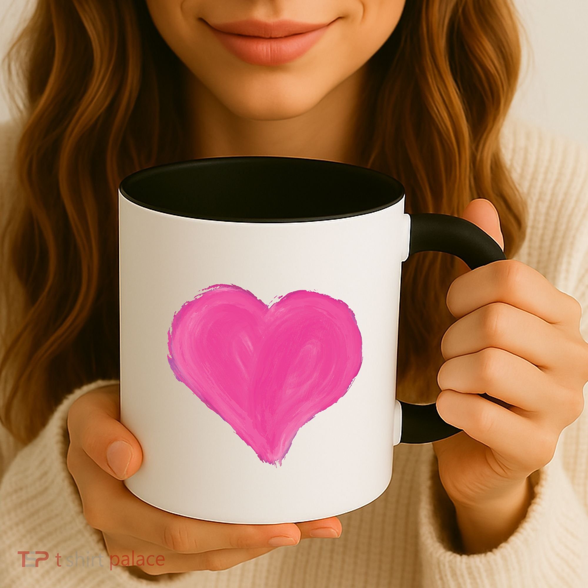 Painted Heart Coffee Mug