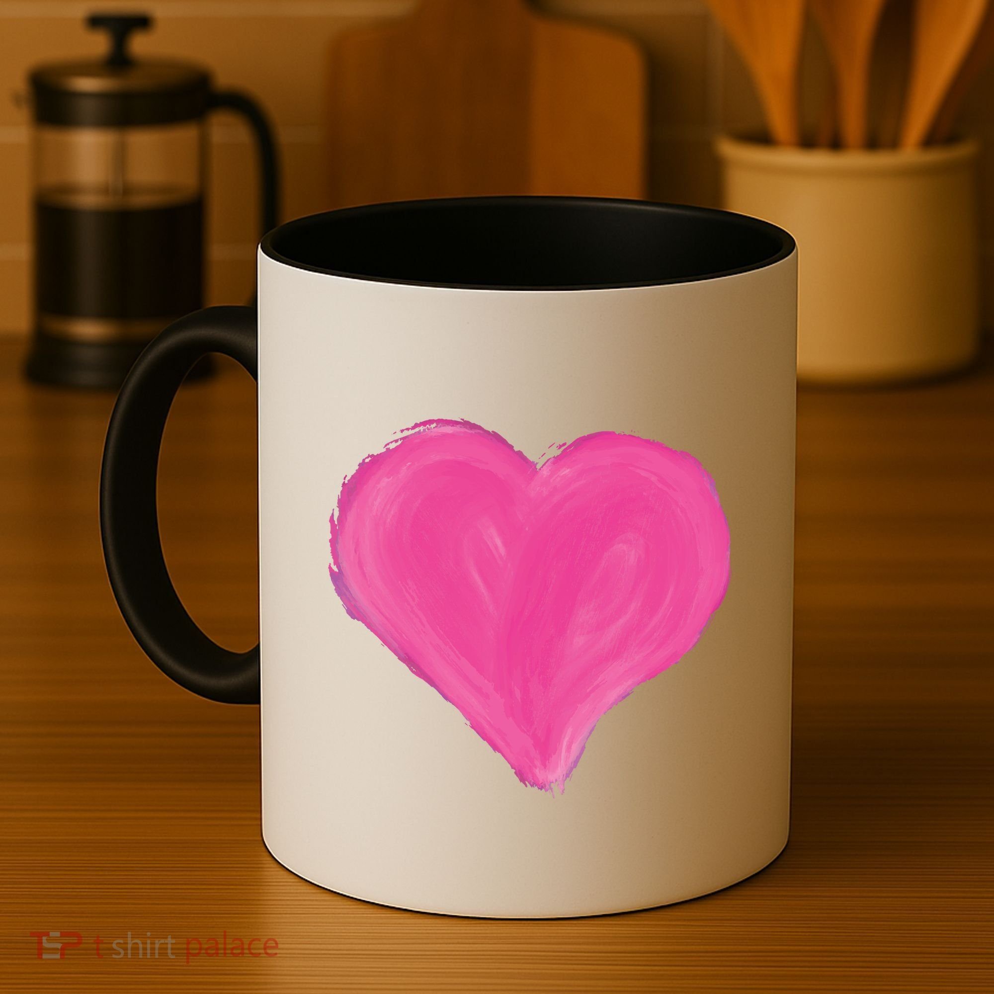 Painted Heart Coffee Mug