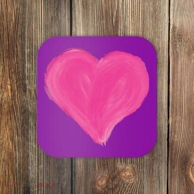 Painted Heart Coaster