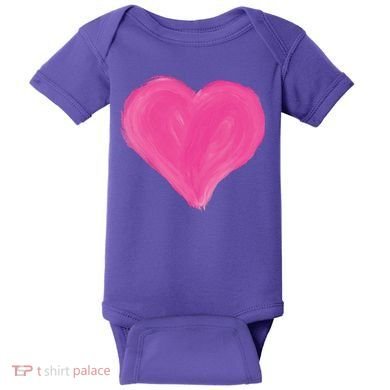 Painted Heart Baby Bodysuit