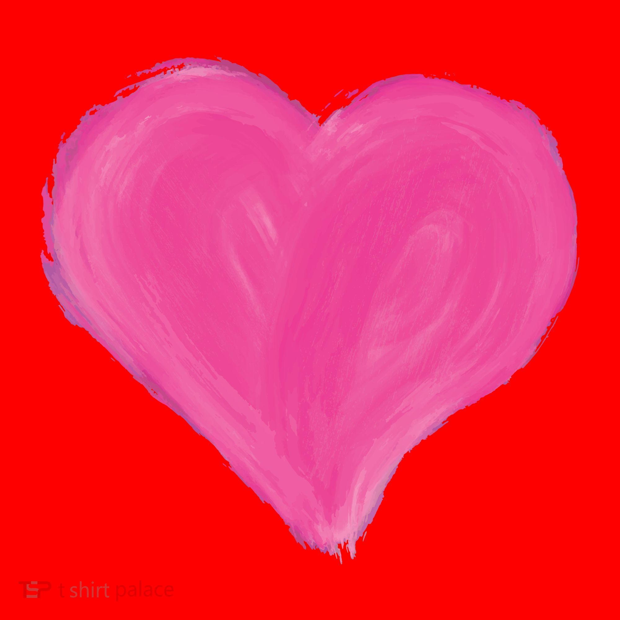 Painted Heart Santa Hat
