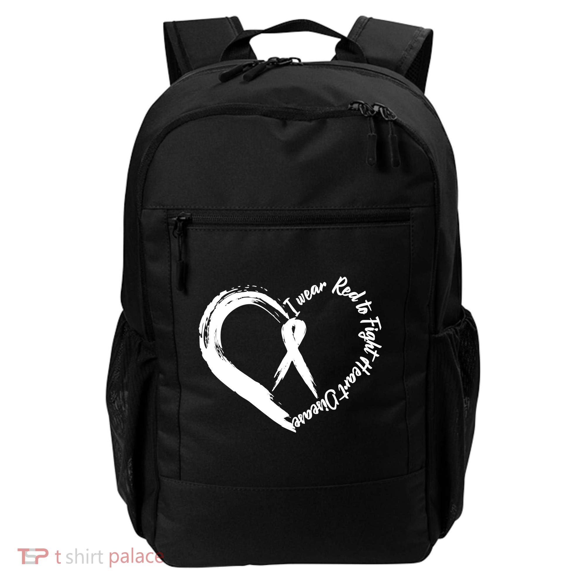 Painted I Wear Red To Fight Heart Disease Backpack