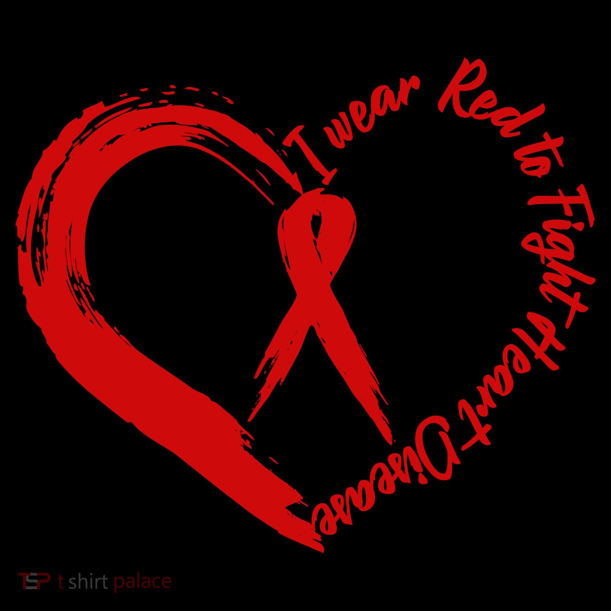 Painted I Wear Red To Fight Heart Disease Coffee Mug