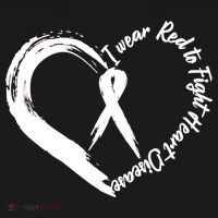 Painted I Wear Red To Fight Heart Disease Women's Hoodie thumb 2