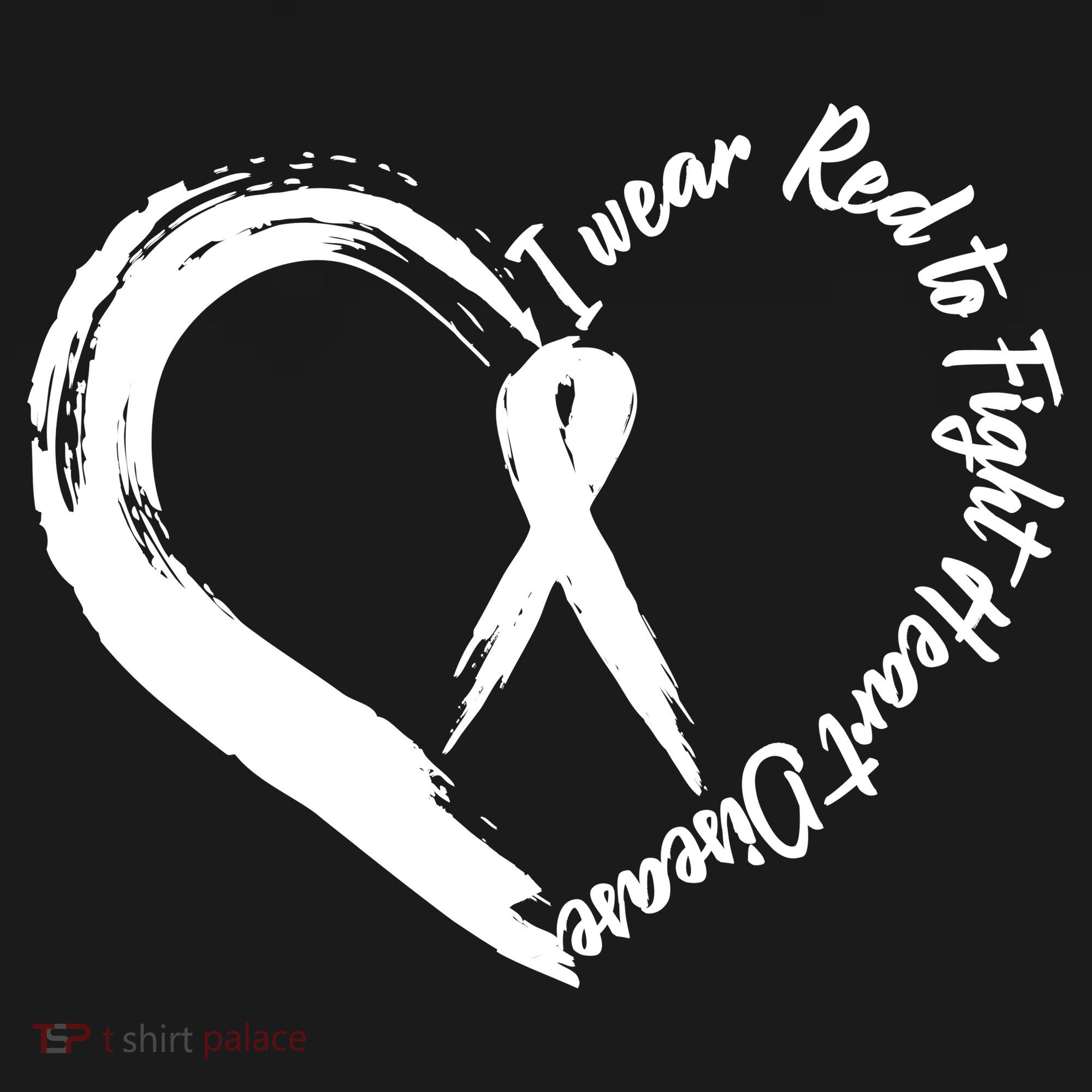 Painted I Wear Red To Fight Heart Disease Women's Hoodie