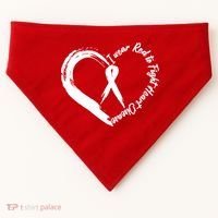 Painted I Wear Red To Fight Heart Disease USA-Made Doggie Bandana thumb 0