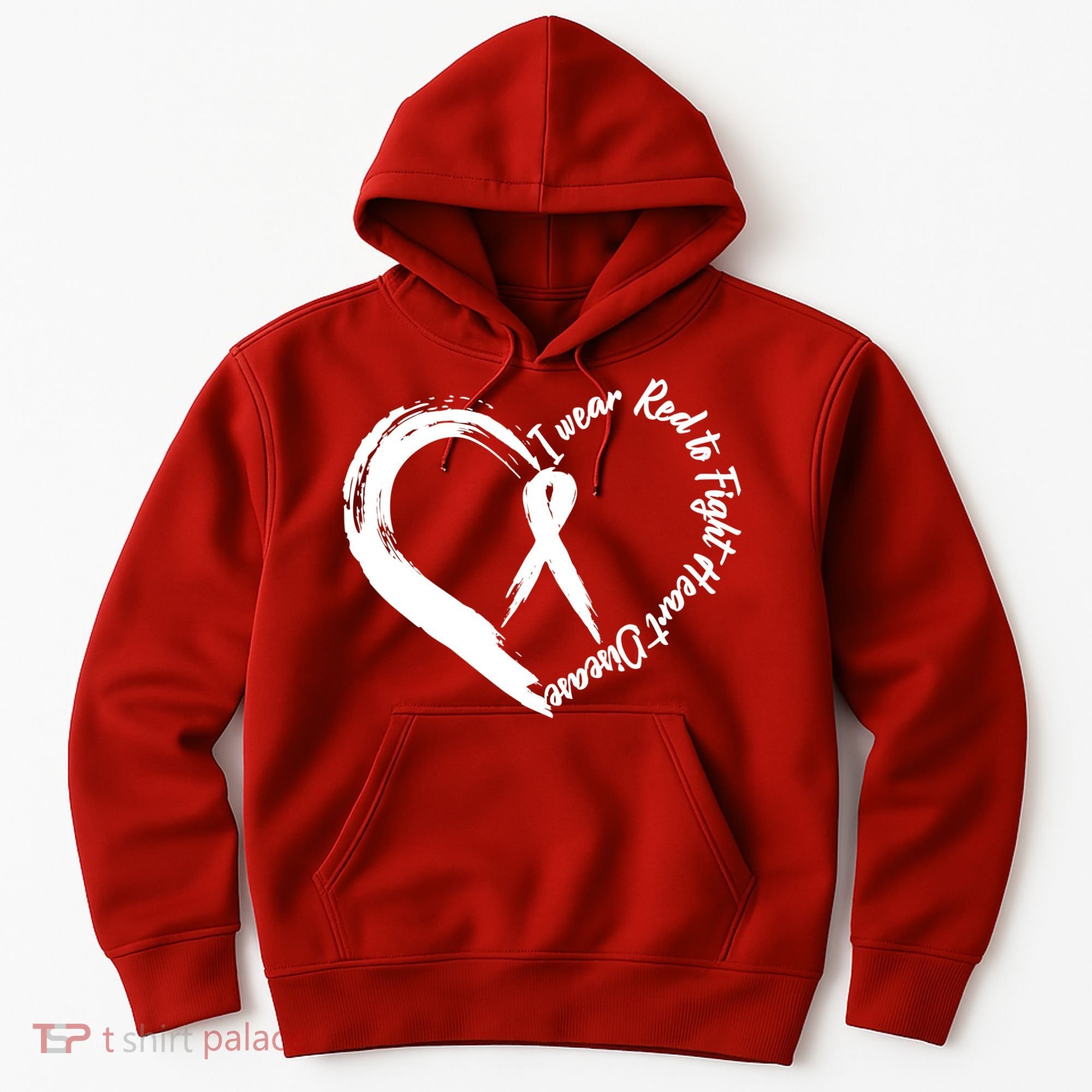 Painted I Wear Red To Fight Heart Disease Hoodie