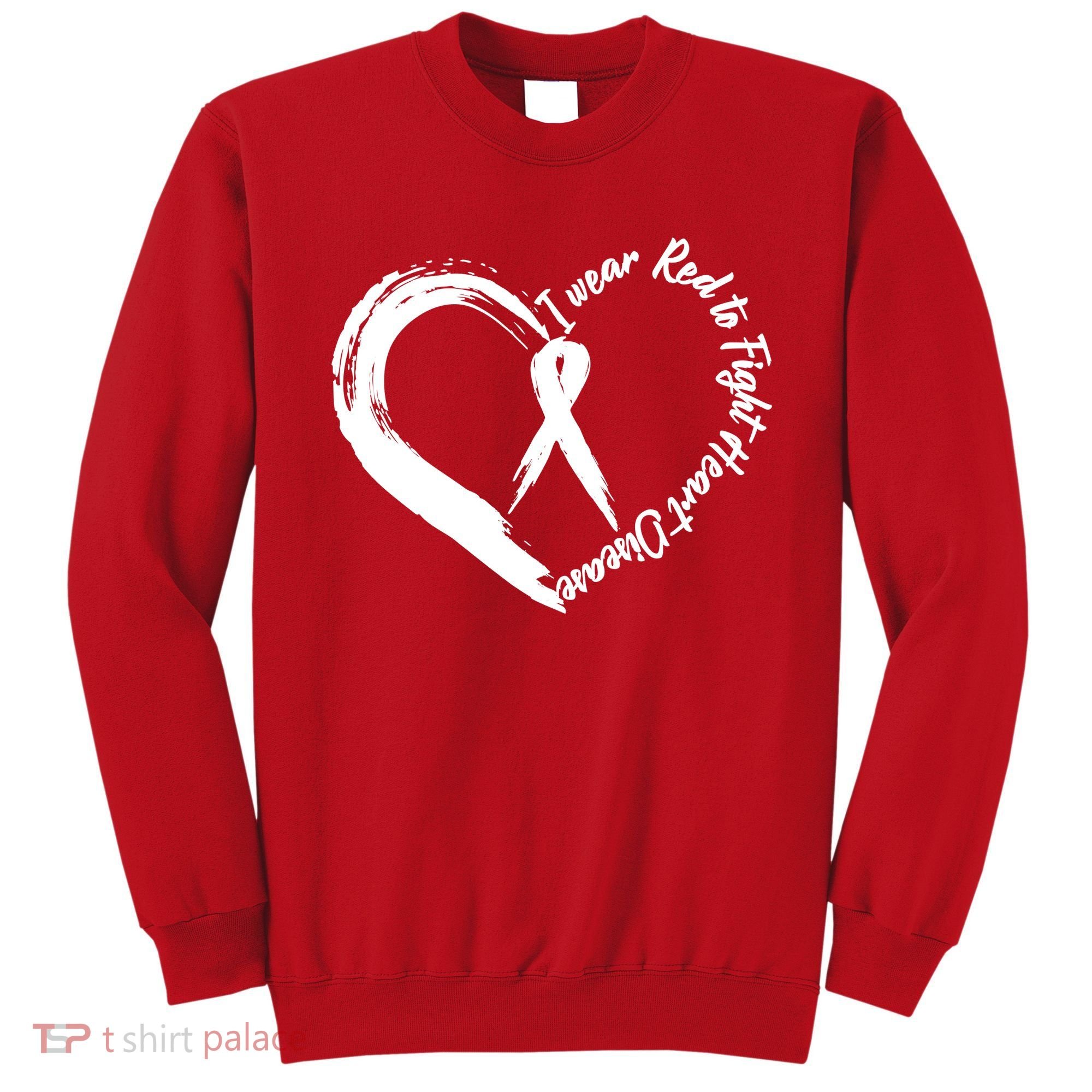Painted I Wear Red To Fight Heart Disease Sweatshirt
