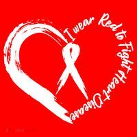 Painted I Wear Red To Fight Heart Disease Sweatshirt thumb 3