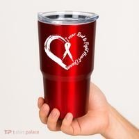 Painted I Wear Red To Fight Heart Disease Tumbler thumb 2