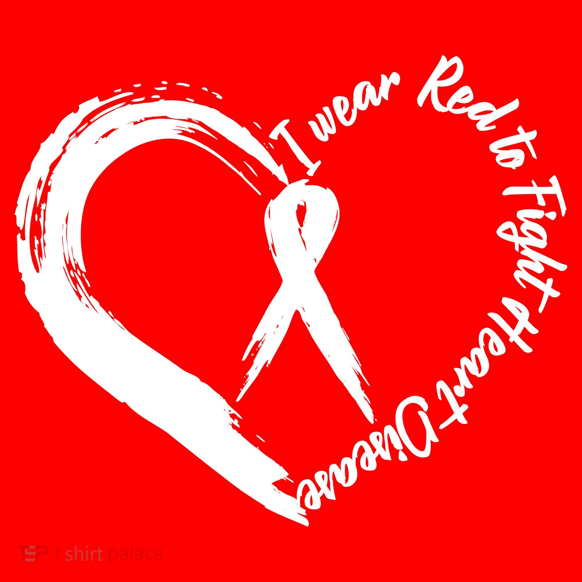 Painted I Wear Red To Fight Heart Disease Women's Tank Top