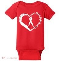 Painted I Wear Red To Fight Heart Disease Baby Bodysuit thumb 0