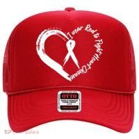 Painted I Wear Red To Fight Heart Disease Hat thumb 0