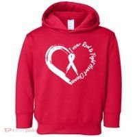 Painted I Wear Red To Fight Heart Disease Toddler Hoodie thumb 0