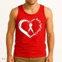 Painted I Wear Red To Fight Heart Disease Tank Top thumb 3