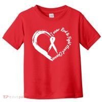 Painted I Wear Red To Fight Heart Disease Toddler T-Shirt thumb 0