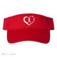 Painted I Wear Red To Fight Heart Disease Visor thumb 0