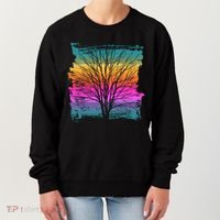 Painted Sunset Colors Tree Women's Sweatshirt thumb 0