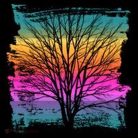 Painted Sunset Colors Tree T-Shirt thumb 7