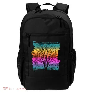 Painted Sunset Colors Tree Backpack