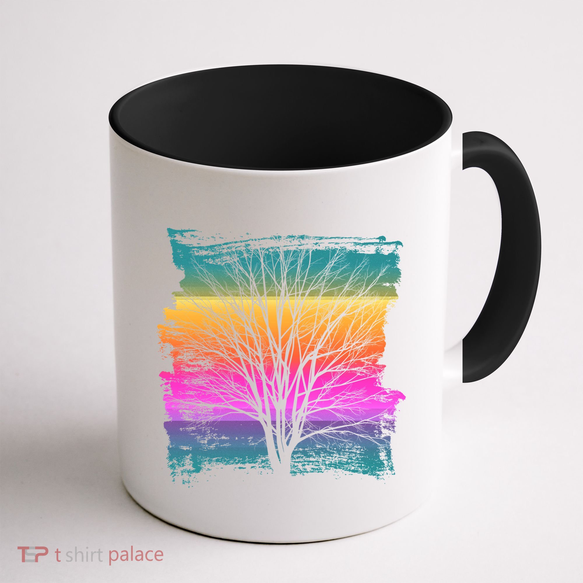 Painted Sunset Colors Tree Coffee Mug