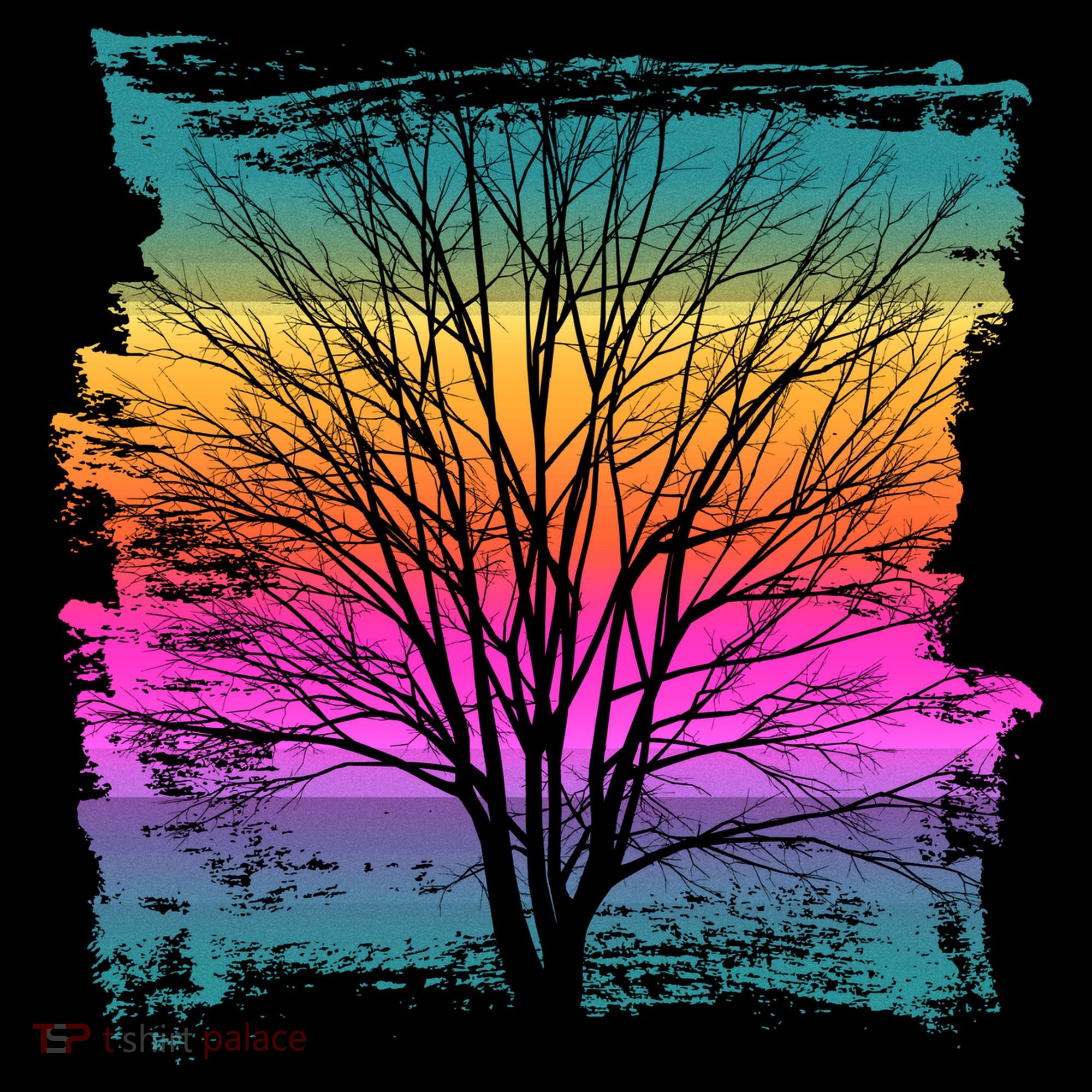 Painted Sunset Colors Tree Coffee Mug