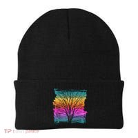 Painted Sunset Colors Tree Beanie thumb 0