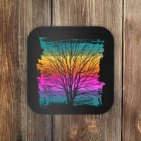 Painted Sunset Colors Tree Coaster thumb 0