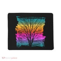 Painted Sunset Colors Tree Mousepad thumb 0