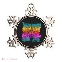 Painted Sunset Colors Tree Ornament thumb 0