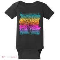 Painted Sunset Colors Tree Baby Bodysuit thumb 0