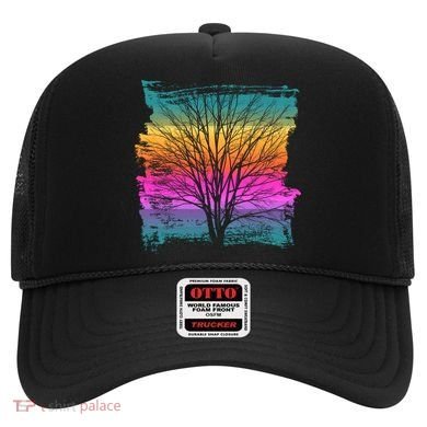 Painted Sunset Colors Tree Hat