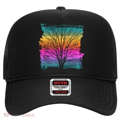 Painted Sunset Colors Tree Hat