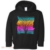 Painted Sunset Colors Tree Toddler Hoodie thumb 0
