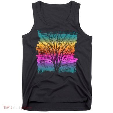 Painted Sunset Colors Tree Tank Top