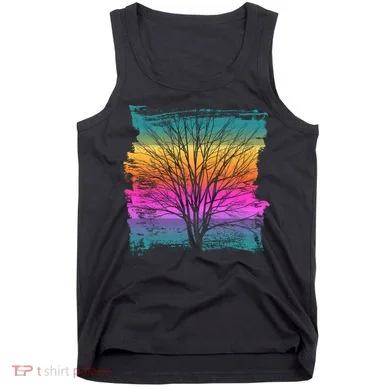 Painted Sunset Colors Tree Tank Top