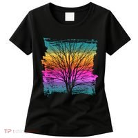 Painted Sunset Colors Tree Women's T-Shirt thumb 0
