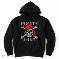 Pirate Aunt Jolly Roger Skull & Crossbones Flag Hoodie thumb 0