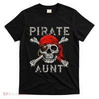Pirate Aunt Jolly Roger Skull & Crossbones Flag T-Shirt thumb 0