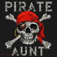 Pirate Aunt Jolly Roger Skull & Crossbones Flag Women's Hoodie thumb 2