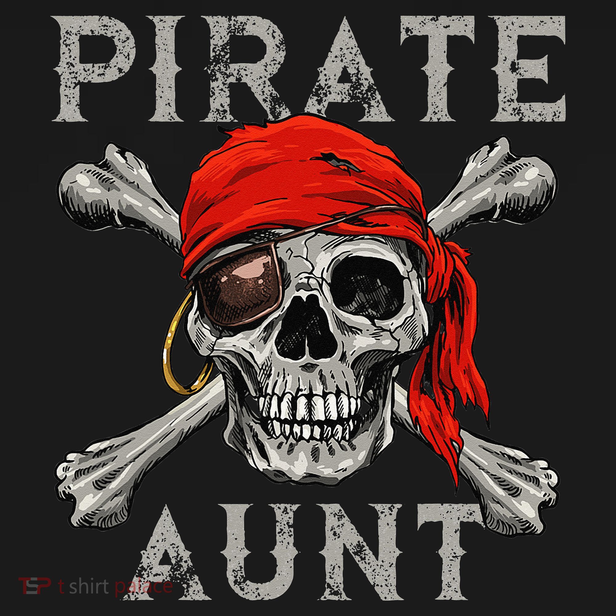 Pirate Aunt Jolly Roger Skull & Crossbones Flag Women's Hoodie