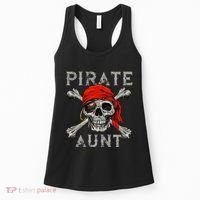 Pirate Aunt Jolly Roger Skull & Crossbones Flag Women's Tank Top thumb 0