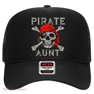 Pirate Aunt Jolly Roger Skull & Crossbones Flag Hat