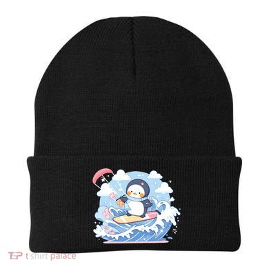 Penguin As Kite Surfer Design Kite Surfing Gift Beanie