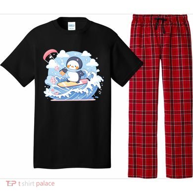 Penguin As Kite Surfer Design Kite Surfing Gift Pajama Set