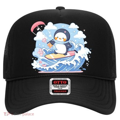 Penguin As Kite Surfer Design Kite Surfing Gift Hat